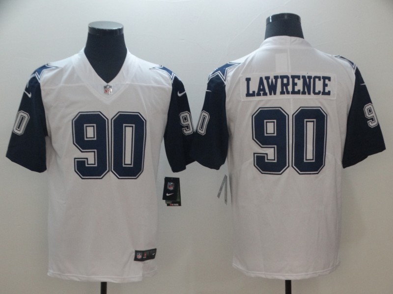Men's Dallas Cowboys DeMarcus Lawrence #90 White Jersey